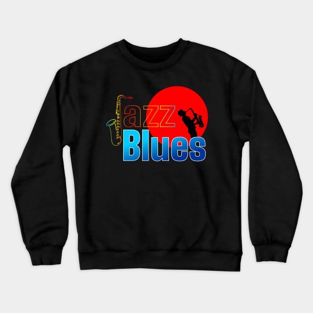 Jazz Blues | Music Lovers Crewneck Sweatshirt by VISUALUV